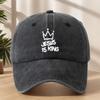 Crown patterned baseball cap, casual fashion travel camping duckbill cap, outdoor sports sun protection