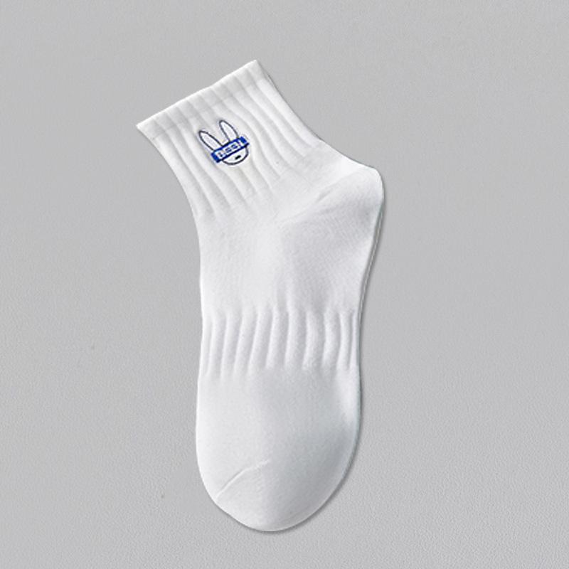 5 Pairs of Men's Spring and Autumn Sports Basketball Cotton Sweat Absorbing Deodorizing Tube Socks