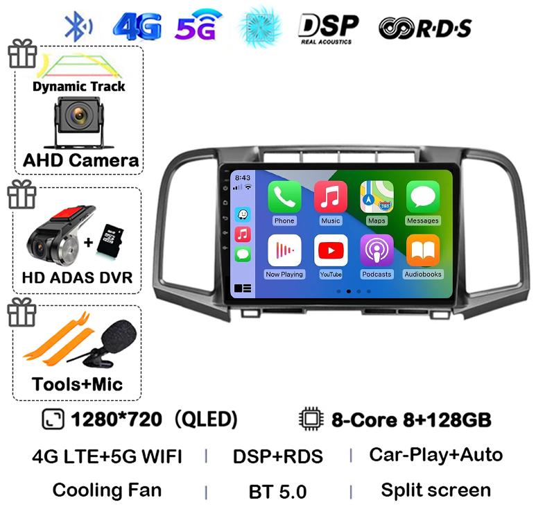 Android 14 Auto Carplay 4G+WIFI Car Radio For Toyota Venza 2008-2016 Multimedia Video Player Stereo Navi GPS Head Unit Audio DSP