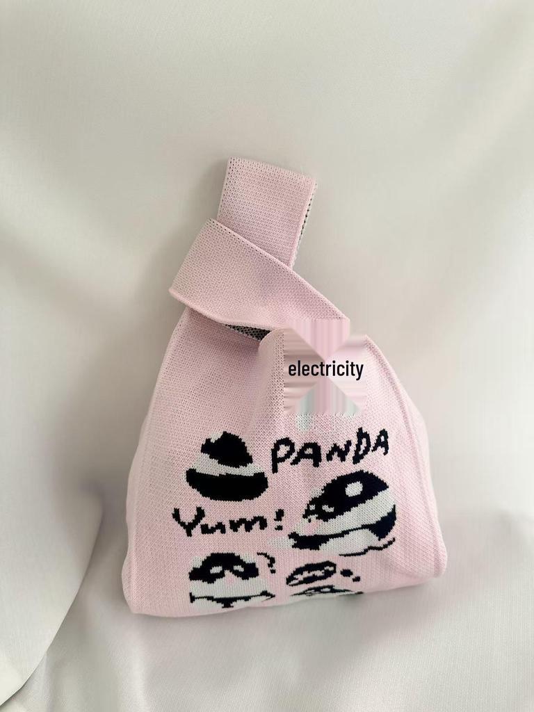 Cartoon Souvenir Hand-Carry Tote: Knitted Bag for Gifts, Candy, or Travel – Stylish and Spacious
