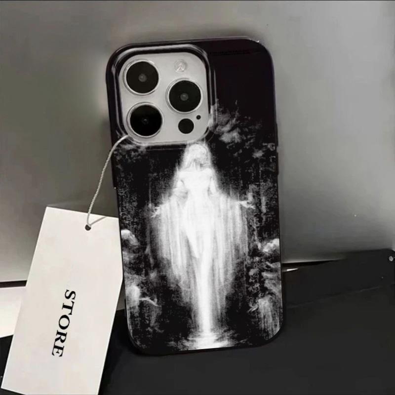 Sword & White Hair Witch Phone Case For iPhone 17 16 15 14 13 12 11 Pro XS Max 7 8 Plus SE 2020 Medieval Artistic Painting Cover