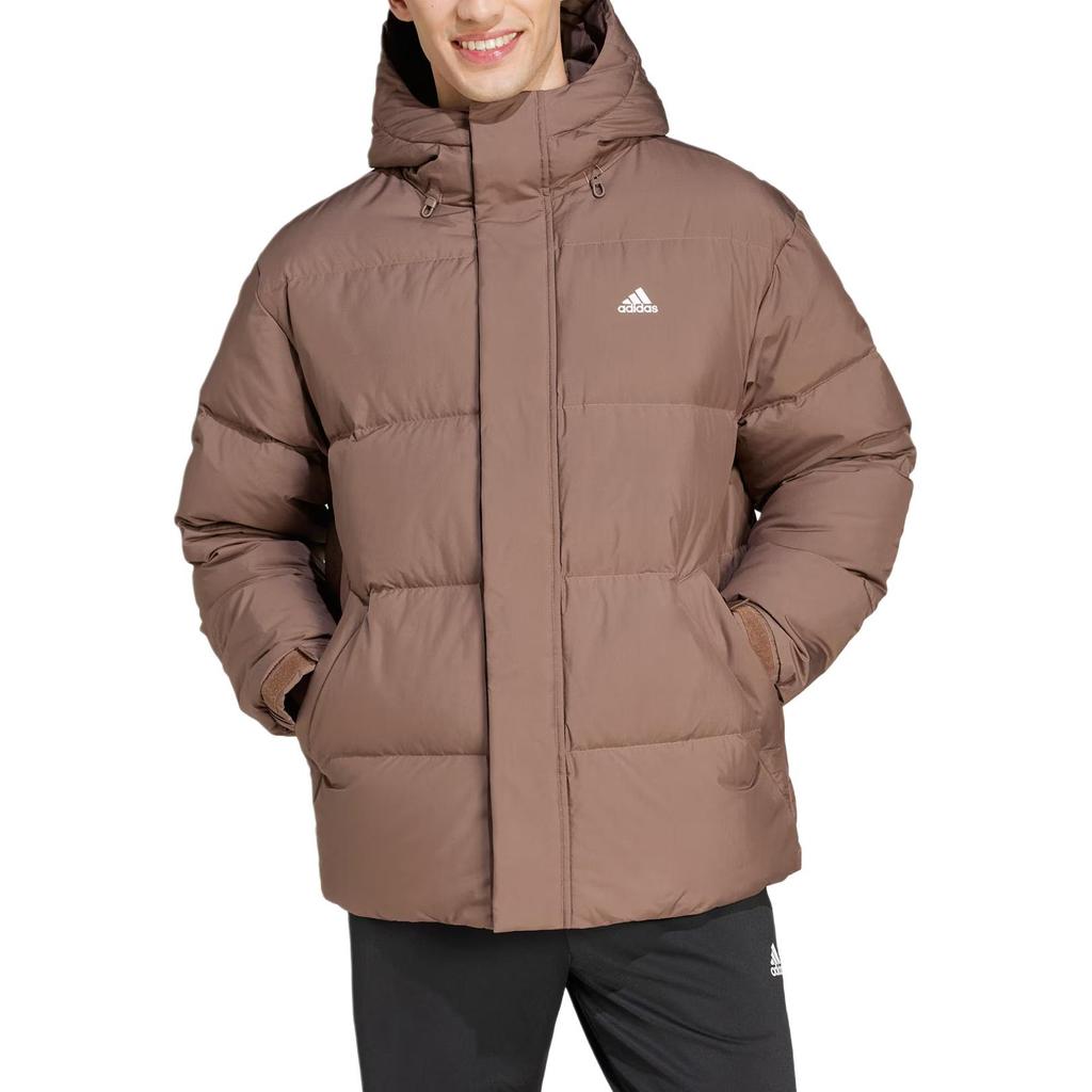 Adidas PUFFY DOWN Jacket Unisex Stratum Dark Earthy Brown JM9127