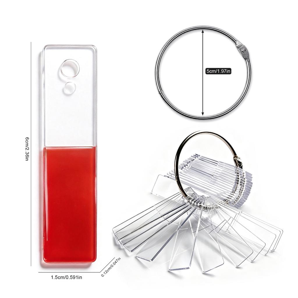 Manicure Practice Nail Polish Color Card Color Plate 50 Pieces Nail Polish Color Display Board Manicure