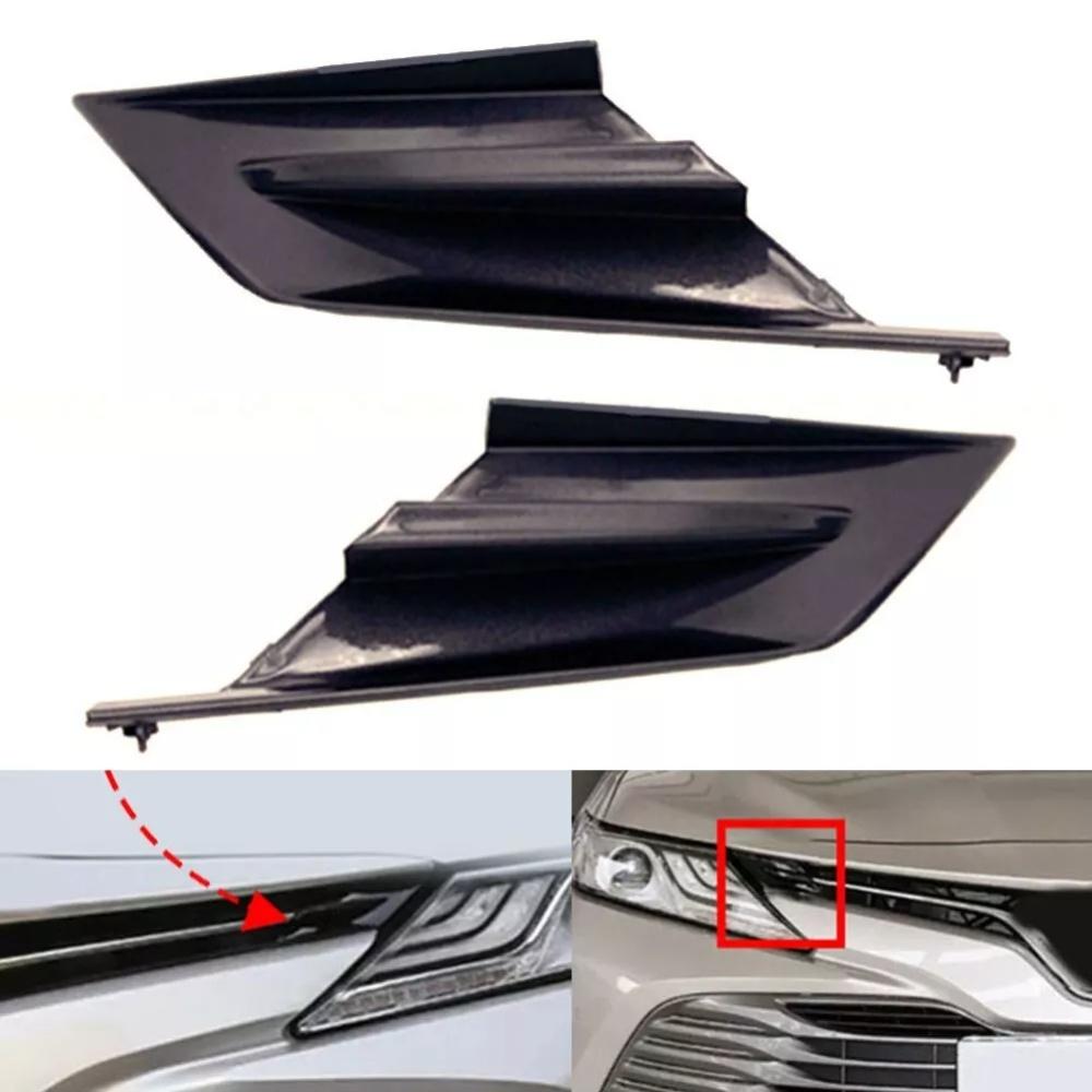 1 Pair Front Bumper Grille Trim Cover For Toyota Camry L LE XLE 2018 2019 2020