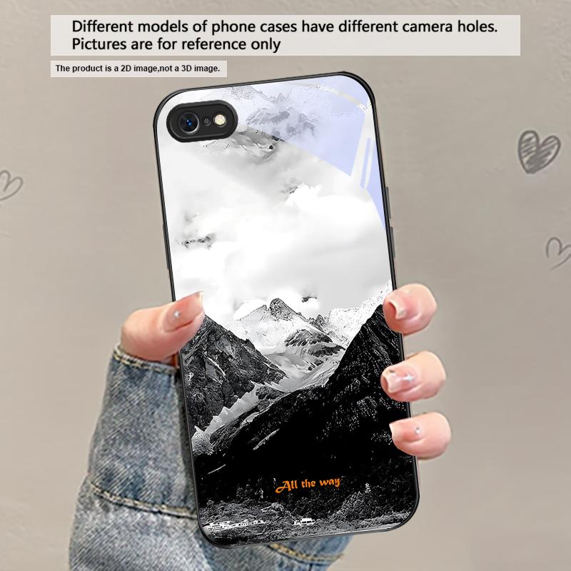 A Lush Forest of Leaves For iPhone 17 Air 16 E 15 Plus 14 Pro Max 13 12 Mini 11 5 6 7 8 Plus XR XS Max SE Black Glass Phone Case