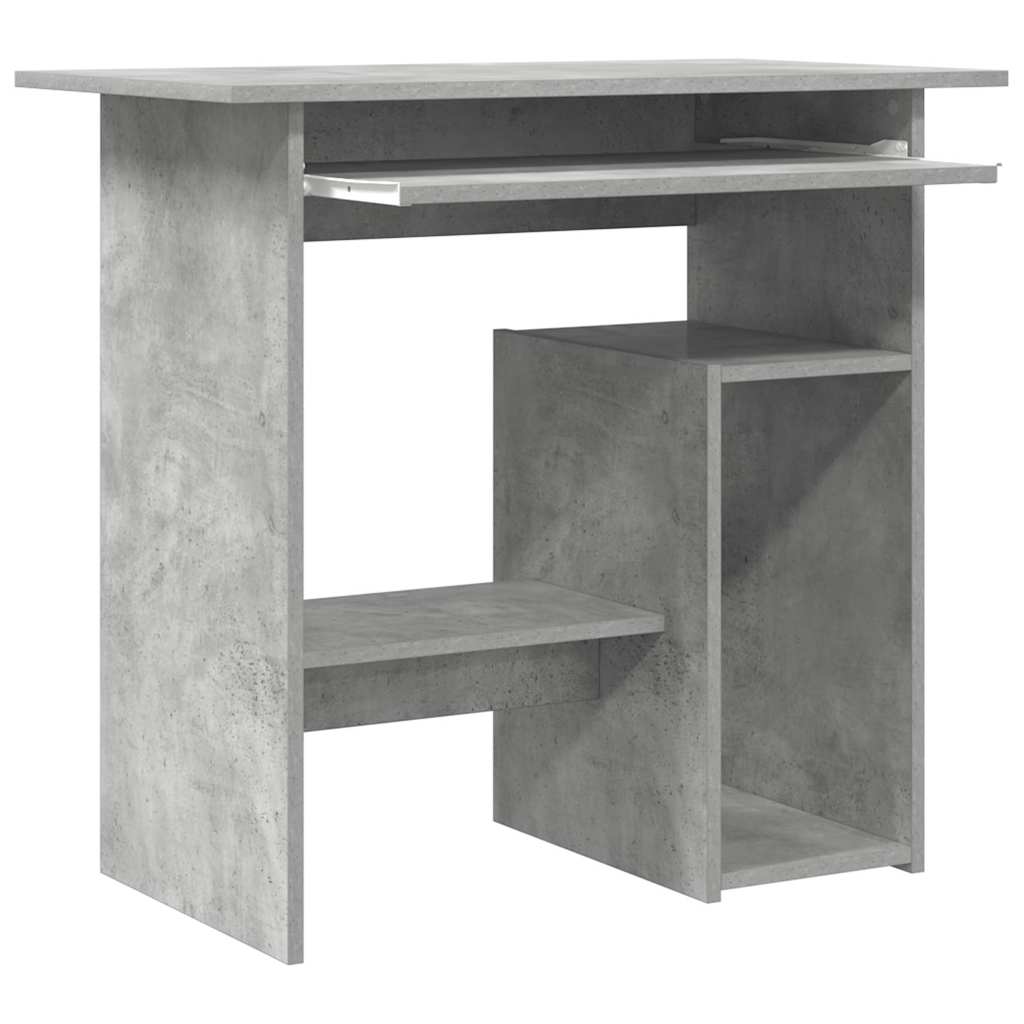 Schreibtisch fürs Arbeitszimmer, Computertisch mit Ablage für den Computer, 80x45x74 cm