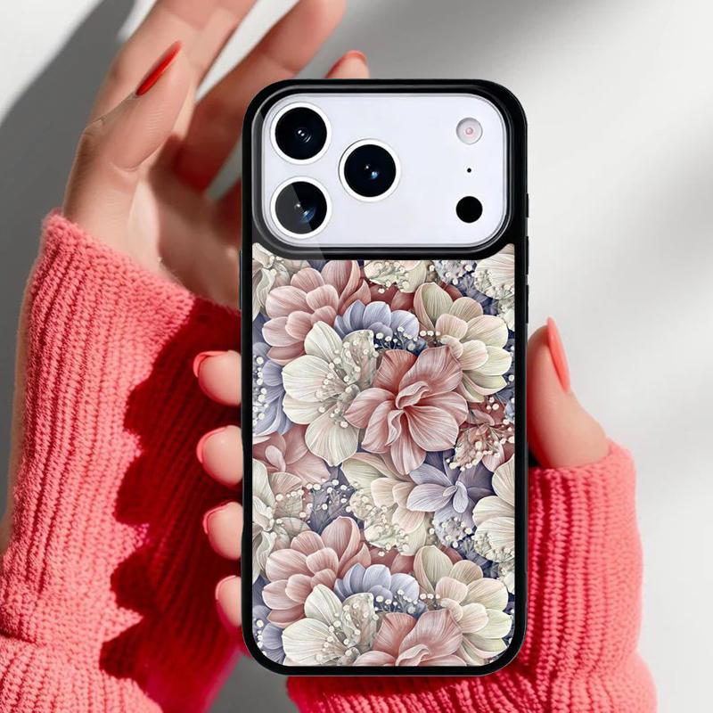 Coque de téléphone Bouquet Floral de Minuit pour iPhone 17 Air 16e 15 14 13 Pro Max Housse Arrière pour 12 11 Pro Coque