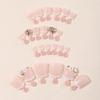 French Style Glitter Rhinestone Flower 3D Fake Toenail Tips