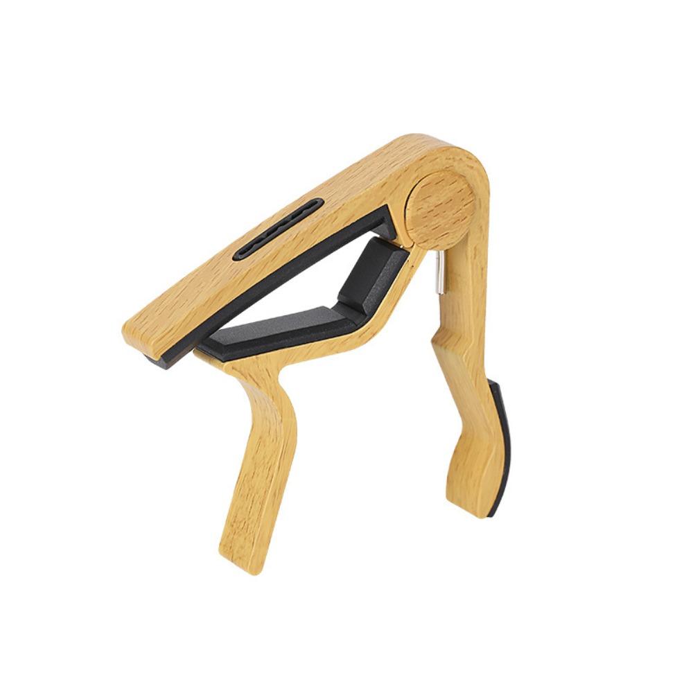 

Stable Rubber Padded Guitar Tuning Clamp Rose Wood Grain Guitar Pick Holder Bass Guitar Khaki