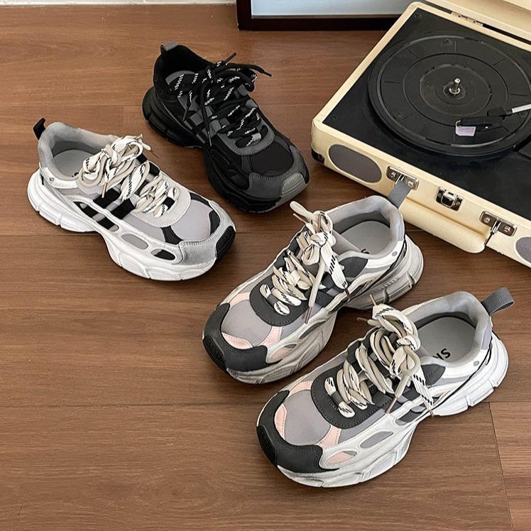 Popular Paris port style heightened platform dad shoes women's autumn 2025 new versatile student lightweight sports shoes