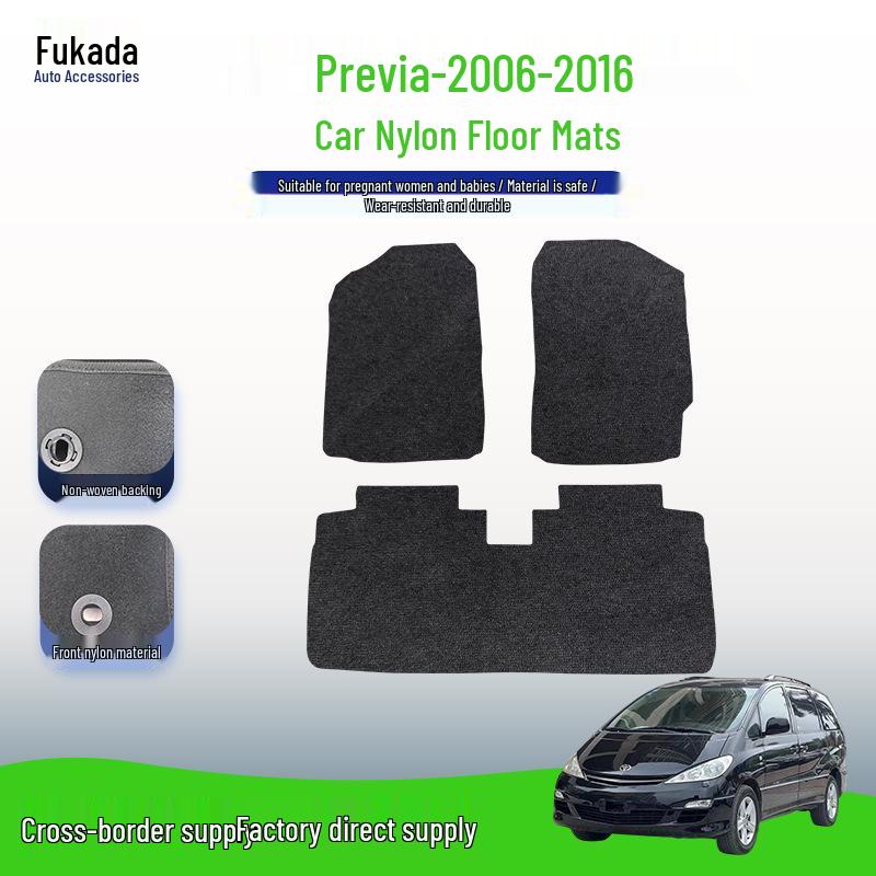 Durable Nylon Car Floor Mats for Toyota Previa 2006-2016 - Protects Floors