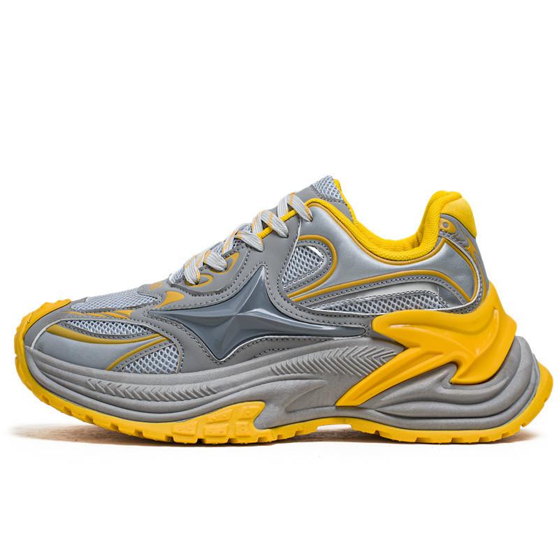 Men's thick-soled slow running shoes non-slip outdoor hiking men's shoes breathable retro casual sports trend dad shoes men