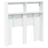 LED Headboard with Shelves White 100 X 17 X 102 Cm