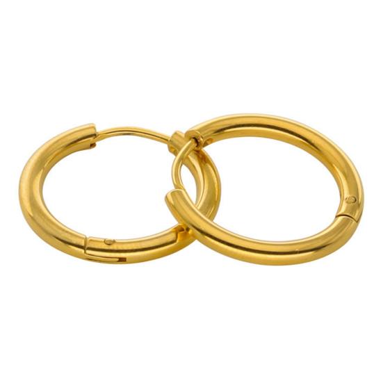 1 Pair Stainless Steel Fashion Punk Unisex Ear Hoop Circle Earrings Jewelry Gift