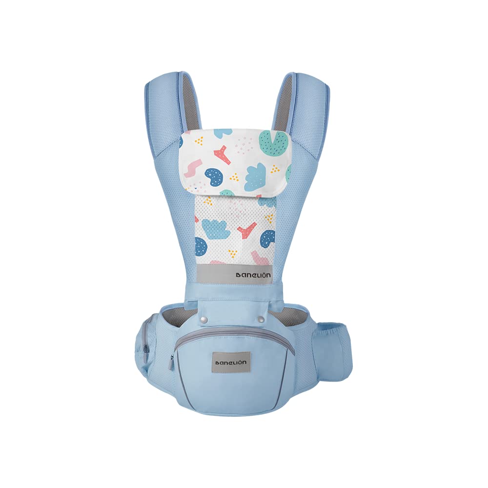 Lukaedy Multifunkční Dětské s Odnímatelným Sedátkem na Boku a Pasem pro Novorozence do 3 Let Prodyšné Sedátko z 3D Paměťové Pěny, 12 způsobů nošení, Nosítko, Staré,