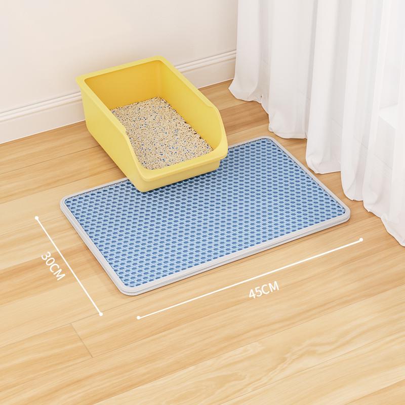 Cat Litter Mat: Anti-Tracking, Anti-Splash, Double Layer, Leak-Control Mat for Cats