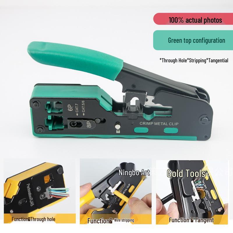 Multi-Function Category 5, 6, 7 Crimping and Wire Stripping Pliers for RJ45