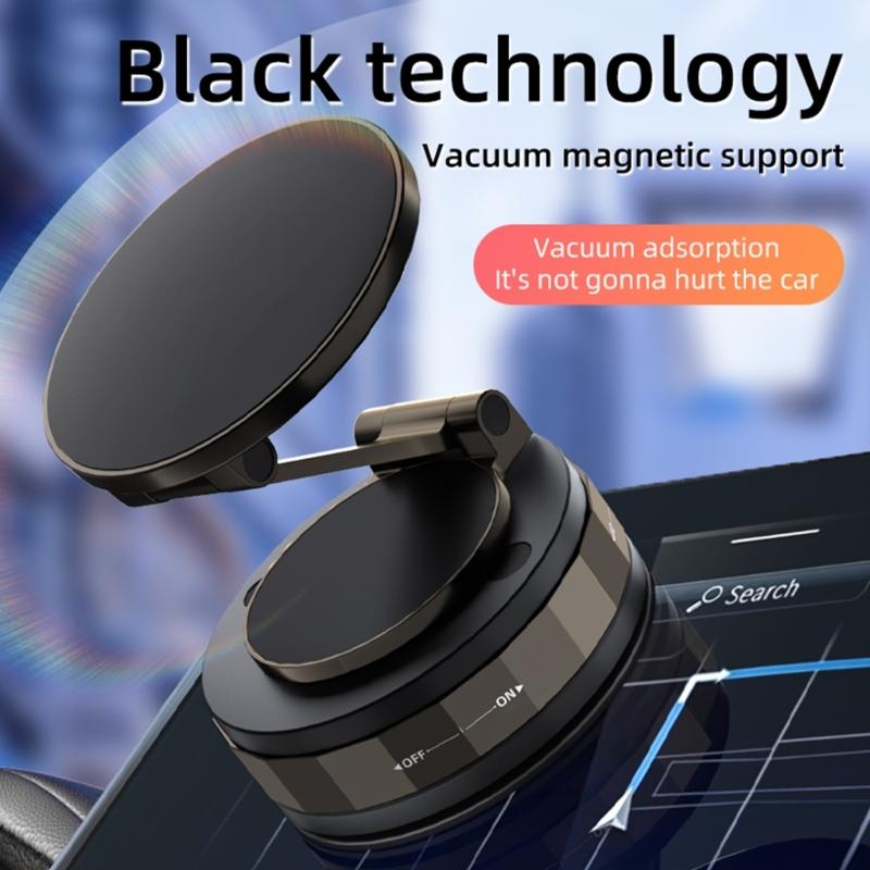 Folding Mount Holder for Dashboard Magnetic 360 Degree Rotating Suction Cup Phone Stand Car Phone Stand Holder