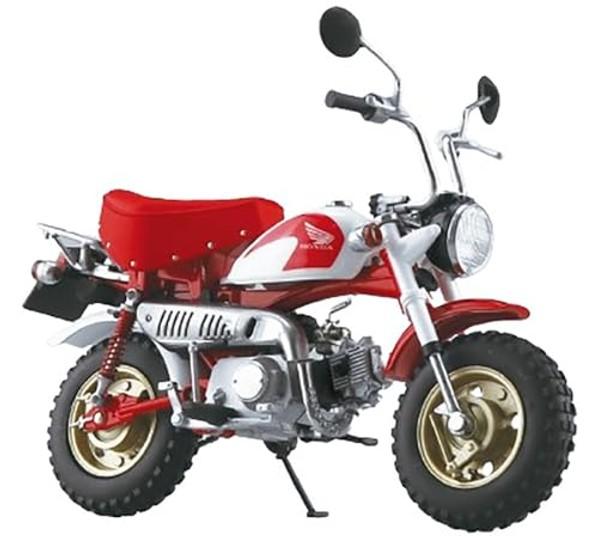 Aoshima Bunka Kyozai Co. Skynet 1/12 Fertigmodell Motorrad Honda Monkey Special Shasta Weiß Candy Alamoana Rot
