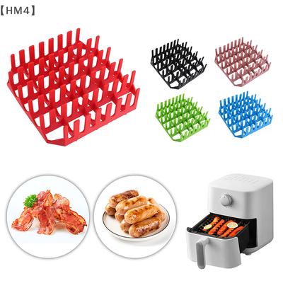 1 Stück Silikon-Heißluftfritteusen-Schale, Frittierkorb, Form, Korb, Topf, Wiederverwendbar, Hot Dog, Speck, Kuchenrost, Heimparty, Backzubehör