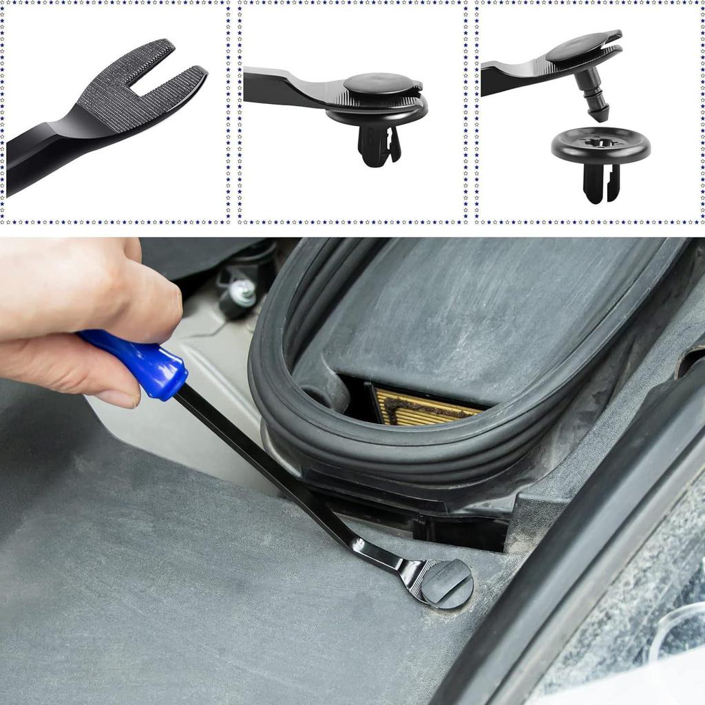 Car Audio & Interior Trim Removal Tool Set - 5 Plastic Pry Bars & 6 Clip Removal Screwdrivers