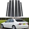 Car Window Pillar Post Trim Cover Carbon Fiber Door Window B C Pillars Overlay Decorative Protection Sticker Set 6pcs/set Fit For Lexus IS 1999-2005