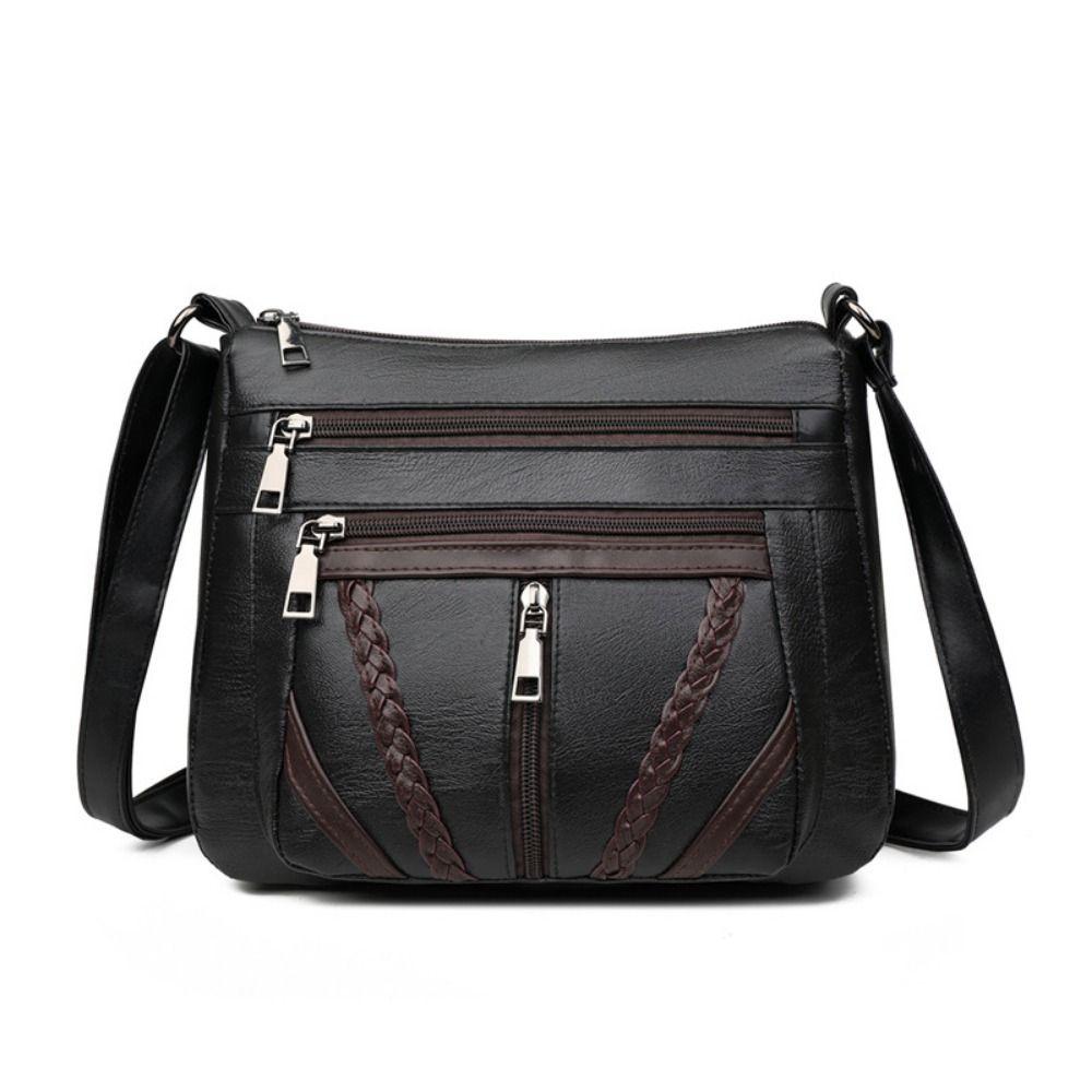 Große Kapazität Damen PU Schultertasche PU Leder Umhängetasche Crossbody Handtasche Streetwear