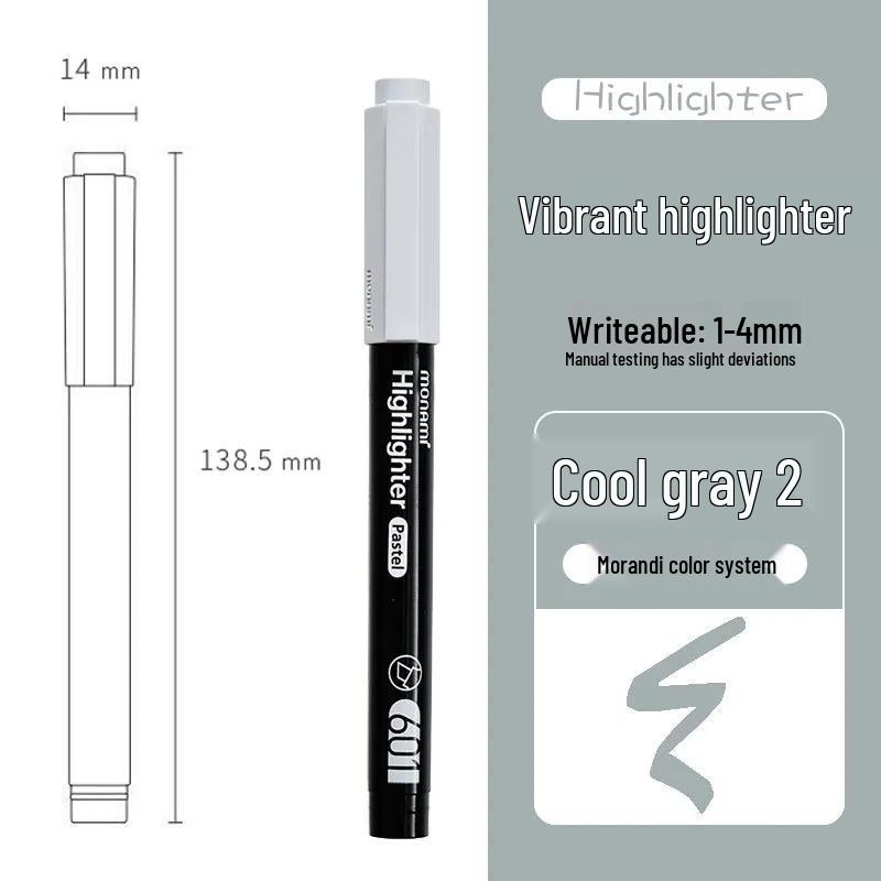 Morandi Textmarker - Elegante Neue Farben 601, Ideal für Schüler