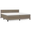 Maison Exclusive - Sommier à lattes de lit avec matelas Taupe 200x200 cm Tissu