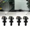 4 Pieces of Car Front Windshield Wiper Nozzle, Washer Nozzle, Windshield Nozzle, Engine Hood Wiper, Straight Column Nozzle, Nozzle