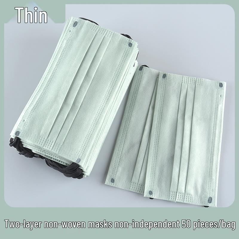 Disposable Breathable Summer Face Mask - Single and Double Layer, Black & White