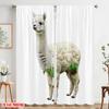 2 Stück 2D Flachdruck Vorhänge Alpaka Blumenkohl Gemüse Polyester Ohne Strom 0 Perfekt für Feiertagspartys Heimdeko