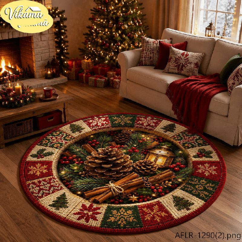 Fall Round Rug Sunflower Pumpkin Print Circular Mat Non Slip For Living Room Bedroom Dining Room Holiday Home Decor