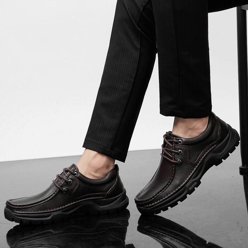 Boty z pravé kůže Muži Móda Pánské Boty Pravá kůže Luxusní Byty Muži Svatba Muži Boty Obchodní boty