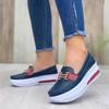 New 2025 Women'S Fashion Round Toe Non-Slip Thick Soled Vulcanized Shoes Woman Daily Casual Comfortable Walking Sports Shoes
