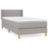 3130385 vidaXL Lit à sommier tapissier avec matelas Gris clair 80x200 cm Tissu