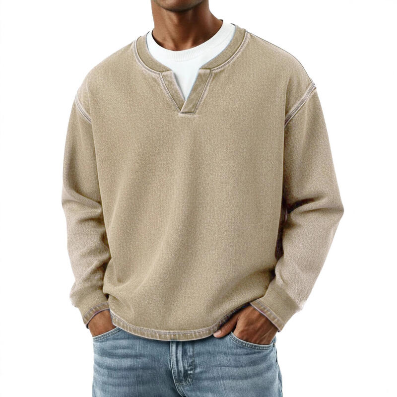 

Men s Long Sleeve Hoodie Autumn Winter Fake Two-Piece Fleece Sweatshirt Casual Sports Pullovers 5XL абрикосовий