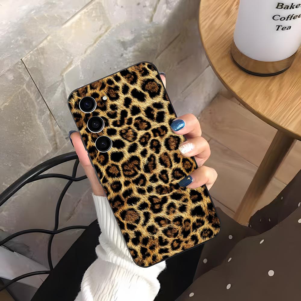Luxurious Leopard Print Phone Case For Samsung A25 A13 A33 5G A54 A36 A35 A56 A52 A14 Shockproof Soft Cover