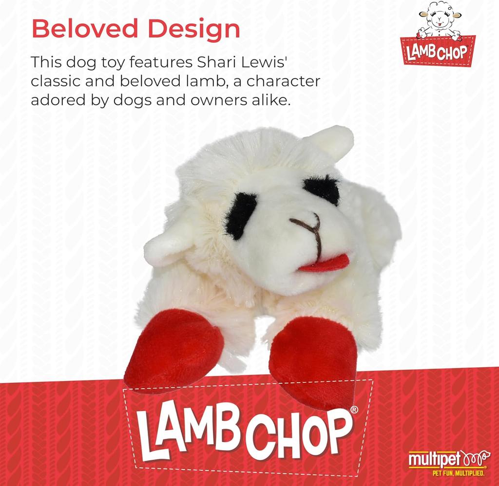 Dog Plush Toy - Squeaky Toy for All Dogs - Extra Soft Plush - Stuffed Animal Dog Toy for Cuddling & Playing - Cute Pet Toy (6", Cream)