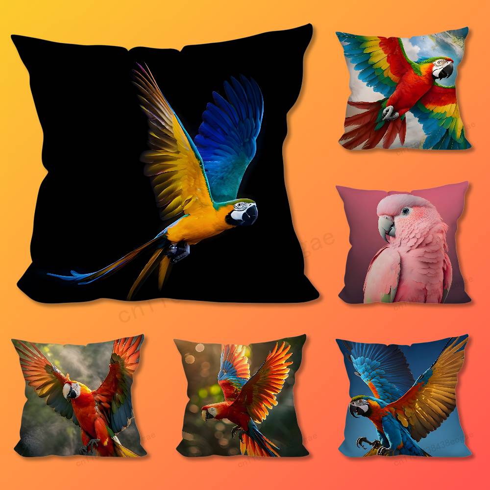 Sztuka Ptaków Papuga Poszewka na Poduszkę Pokój Dzienny Pokrowiec na Poduszkę Sofa Odpowiedni do Dekoracji Domu Sypialni i Ochrony