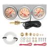 3-in-1 Auto-Anzeigegerät Wassertemperatur + Spannung + Öldruckanzeige mit LED-Licht für Auto, Marine, LKW, Traktor Dreifach-Anzeigegerät-Set