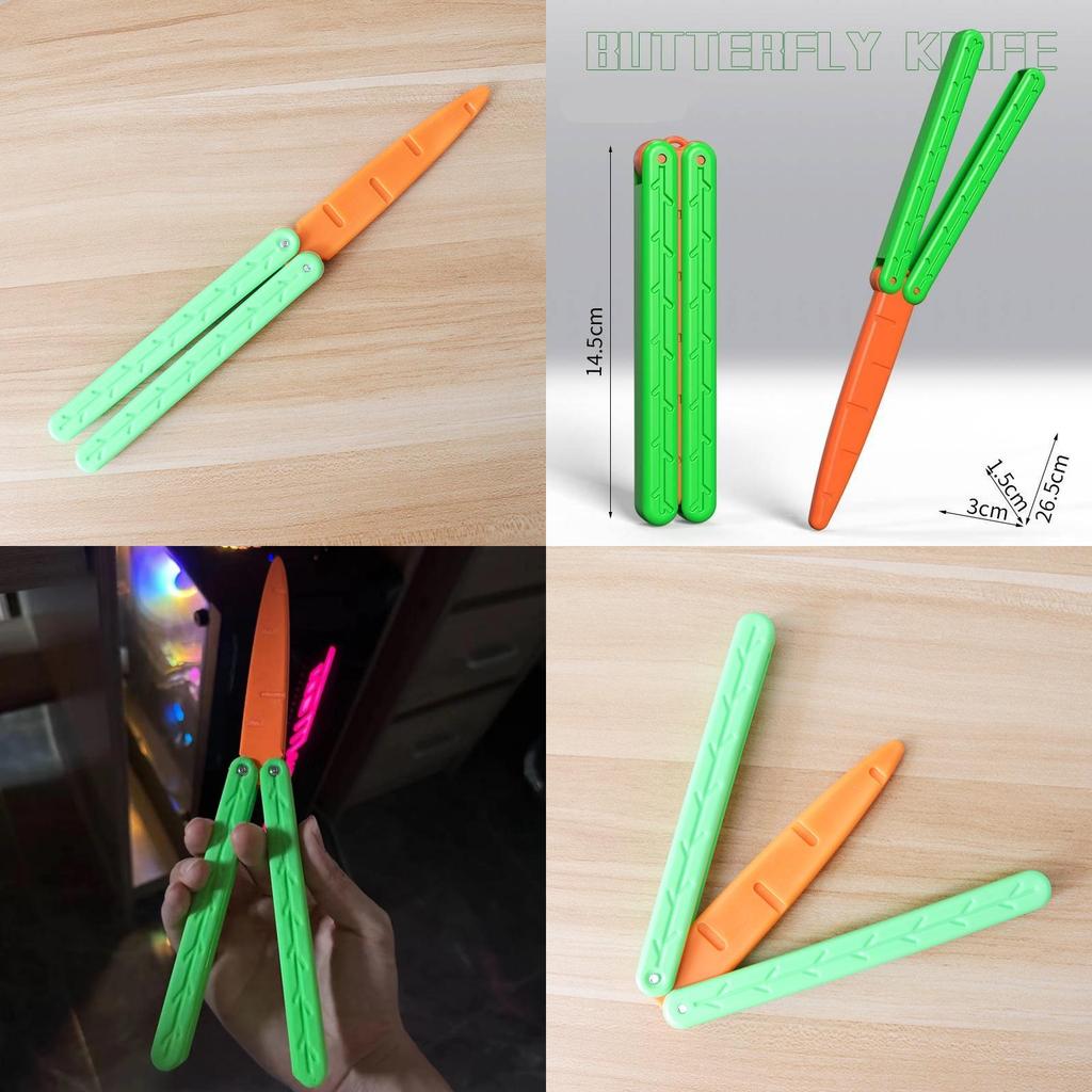 Nachtleuchtende Karotte Schwerkraft 3D Kreatives Extra Großes Schmetterlingsspielzeug zum Stressabbau