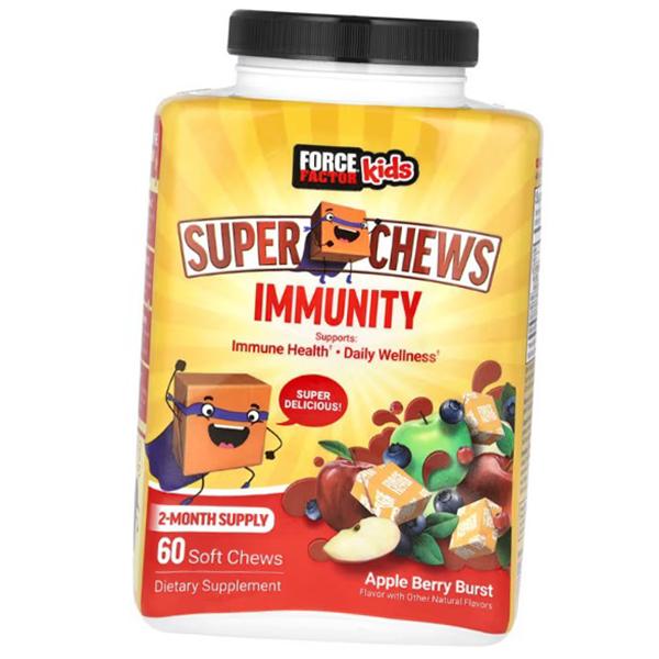 

Immunity Complex for Children, Kids Super Chews Immunity, Force Factor 60tab Apple-Berry (36641018) 60tab
