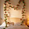 Artificial Silk Rose Vine 230cm Length for Wedding Reception Decor For Home Hall Decoration Hanging Floral Vine