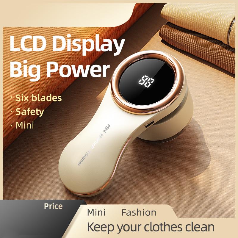 Digital Clothes Lint Remover with Display - Household Lint & Hair Shaver.