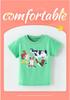New Summer Girls' Animal Print Short-Sleeve T-shirt - European & American Fashion Round Neck Children's Top