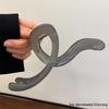 Premium Coffee-Colored Frosted Hairpin - Large All-Match Shark Clip for Elegant Hairstyles
