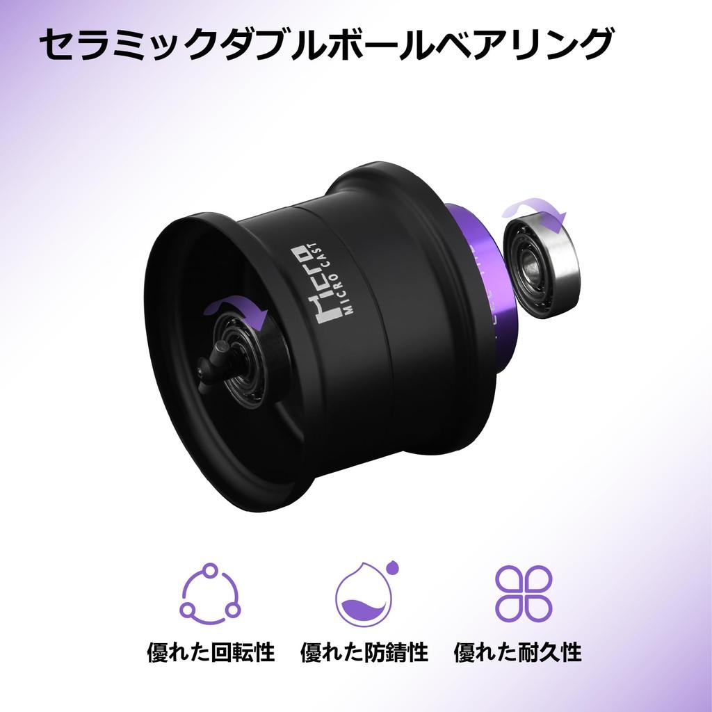 GOMEXUS Steez CT Replacement Spool for Baitcasting for Left and Right Handed Compatible with Lightweight Improved Casting Weight Reels, 1.5g,