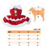 Vestidos de Natal para Cães Pequenos Roupas de Inverno Quente Saia Cosplay de Natal Gato Animal de Estimação Cachorro Vestido Fantasia Princesa Filhote Vestido