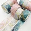 YUBBAEX Volume 3 Masking Tape Bronze Texture Wide Gold Foil Super Cute Style Thin Gift Wrapping DIY Crafts Notebook Decoration (Marble Texture)